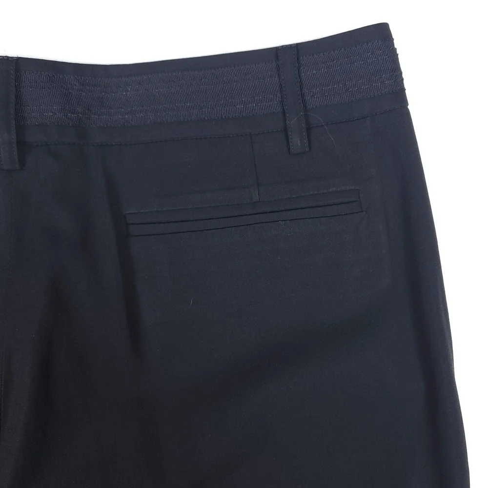 Etcetera Womens Black Tailored Walking Bermuda Shorts Sz 4 Viscose Blend Stretch